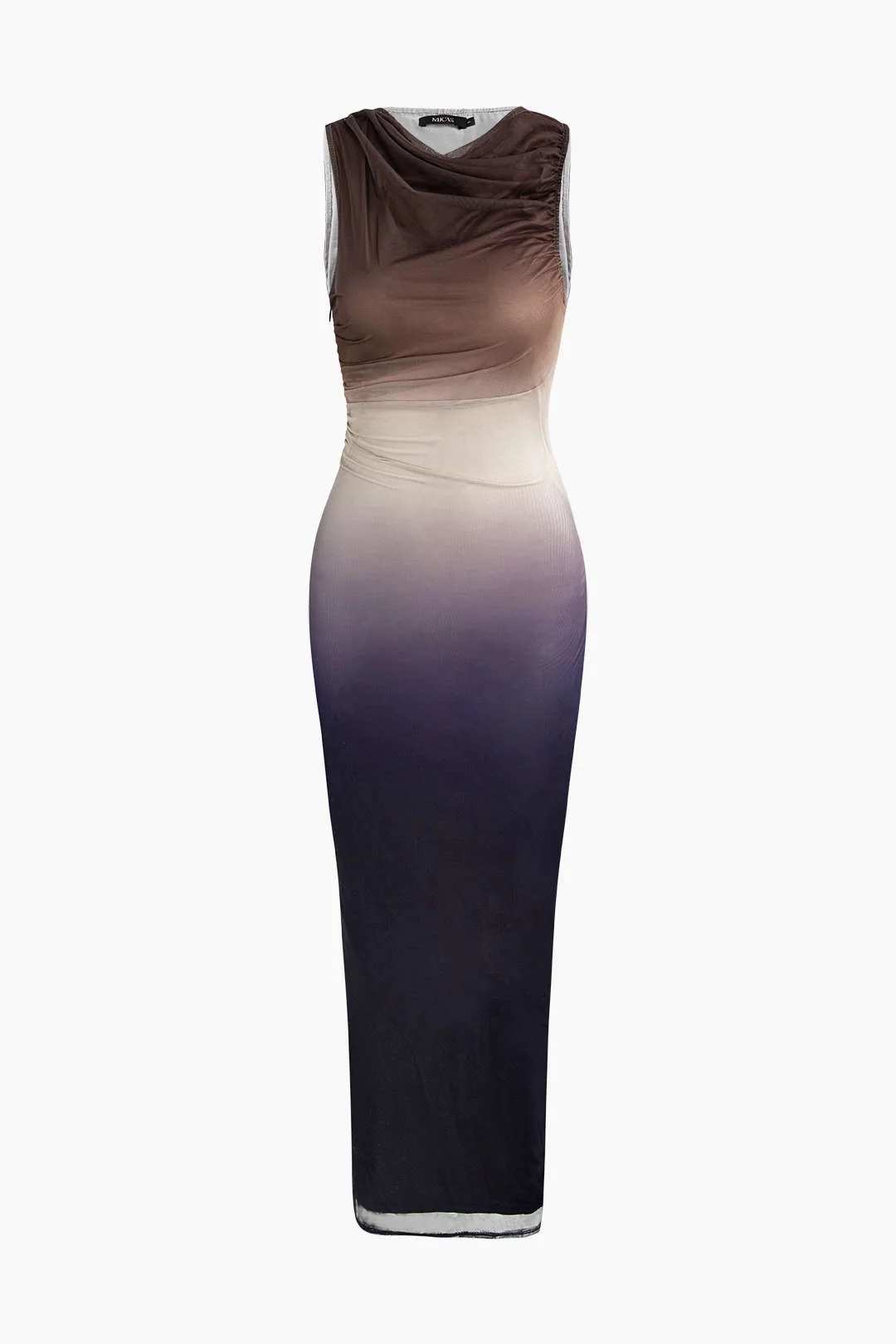 Rotimia Ombre Mesh Sleeveless Maxi Dress