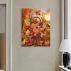 (30x40cm)DIY Pearl Painting Framed Pumpkin Autumn Basket Handmade Pearl Material Art Kit Living Room Decor