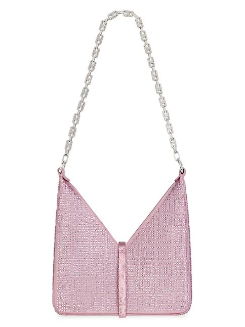 Givenchy Mini Cut Out Bag In 4G Strass With Chain