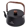 1.1L Teapot Coffee Pot with Wood Handle Aluminum Alloy Tourist Cookware Supplies