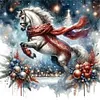 Leaping White Horse-11CT Stamped Cross Stitch 40*40cm/15.75*15.75in tapestrymarket