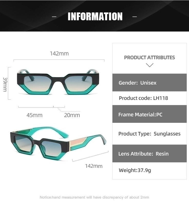 Casual Minimalist Geometric Pc Square Full Frame Women’s Sunglasses