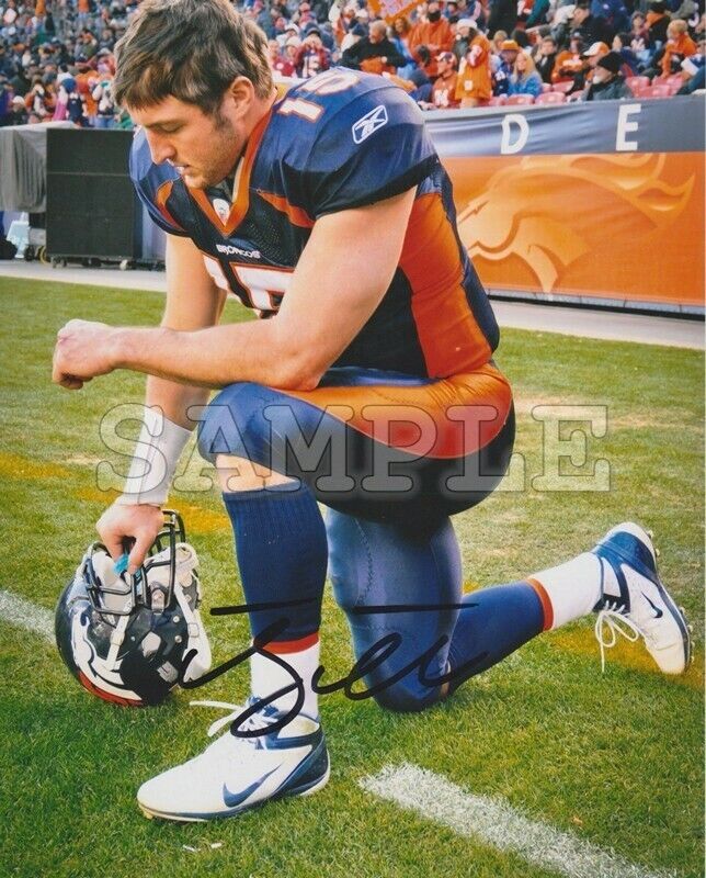 Tim Tebow Signed 8x10 Photo Poster painting RP -  Shipping!!