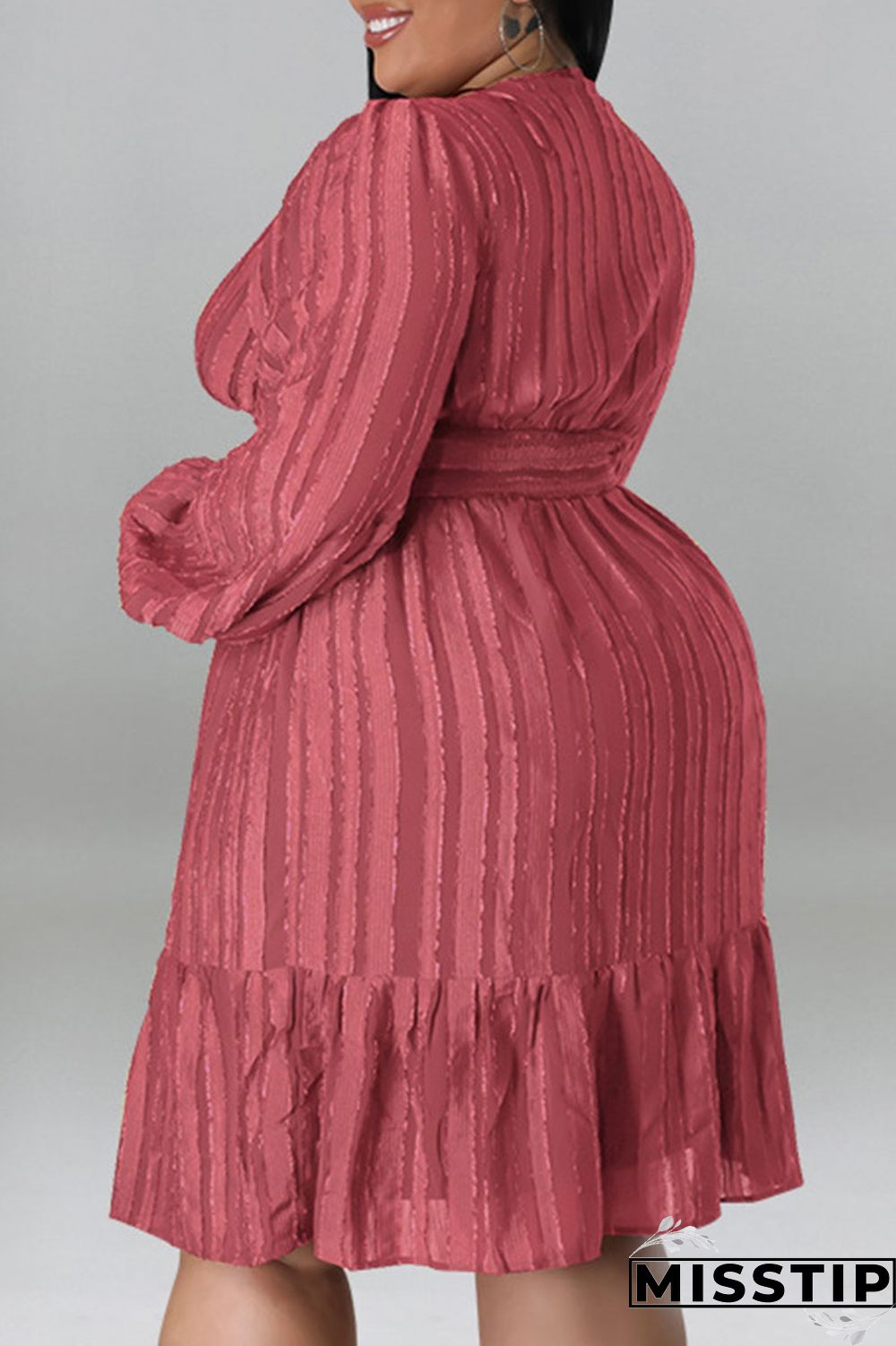 Green Casual Solid Patchwork Fold V Neck Straight Dresses