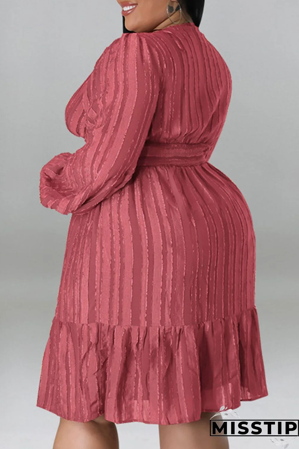 Green Casual Solid Patchwork Fold V Neck Straight Dresses