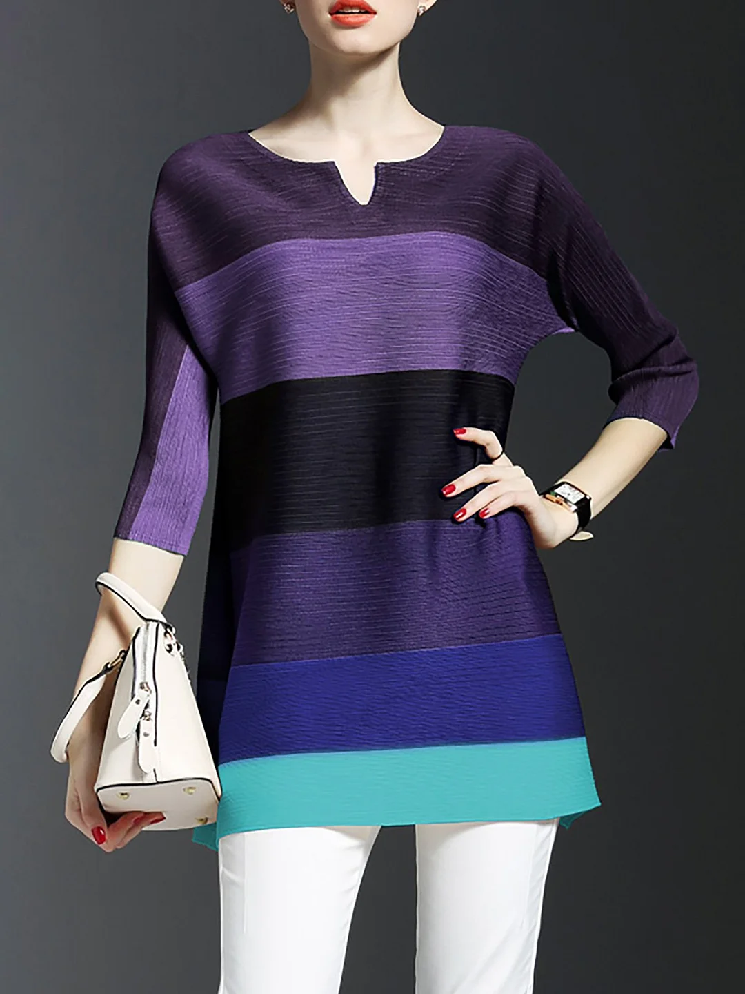 Dresses A-Line Date Color-Block Dresses