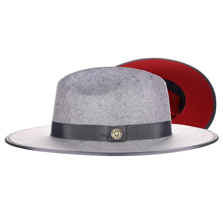 9 Colors-Bruno Capelo Monarch Red Bottom Wide Brim Wool Fedora