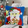 Santa Claus Dog-DIY Latch Hook Rug Pillowcase Kits 43*43cm