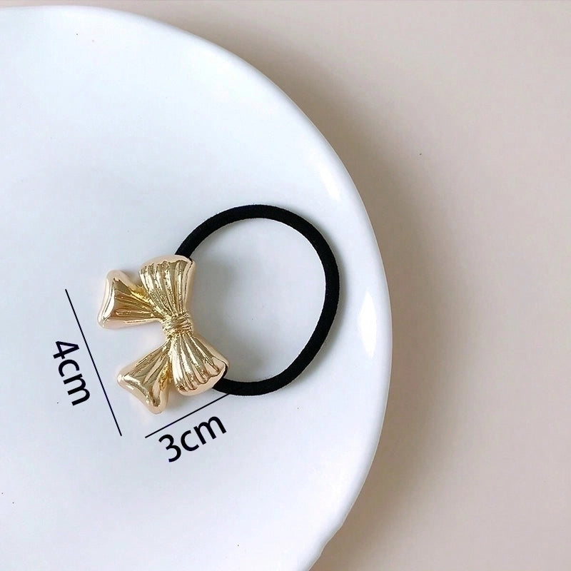 Women’s Minimalist Classic Style Starfish Flower Bow Knot Alloy Hair Tie