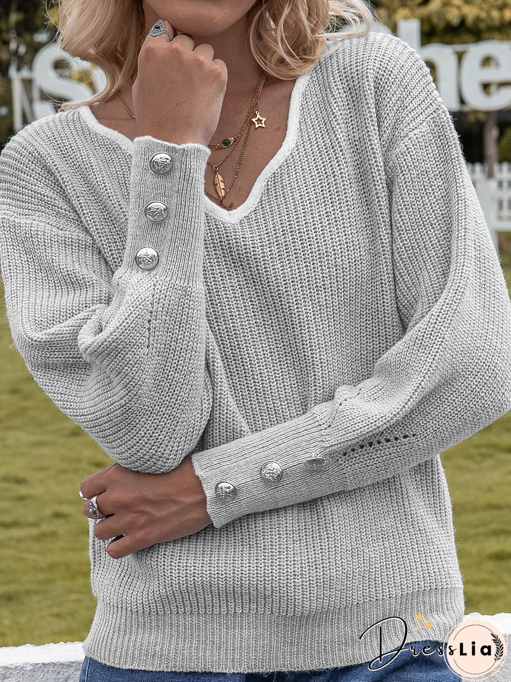 Knitted Long Sleeve Sweater