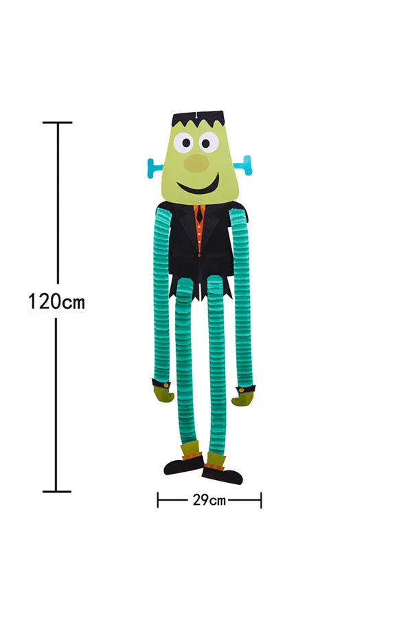 Funny Elastic Frankenstein Paper Ornaments For Halloween Party Green-elleschic