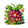 (US Local)Double Sided Special Shape Grapes House Diamond Painting LED Light Ornaments