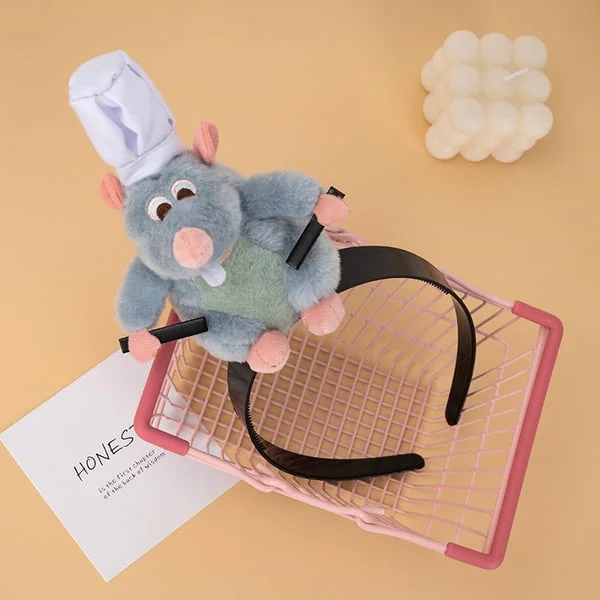 🐭Magnifique bandeau en peluche ratatouille