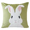 Easter Bunny Faux Fur Pillow Case 45x45cm Plush Rabbit Pillowcase for Home Decor