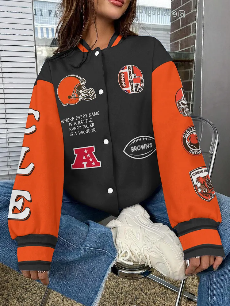 Cleveland Browns  National Football League 2024 Make Your Mark Unisex Varsity Jacket