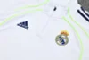 Kids Kit Real Madrid 25-26 1/4 Zip Tracksuit White Retro Version Chandal