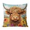 Highland Cattle - 11CT Stamped Cross Stitch Pillowcase 45*45cm