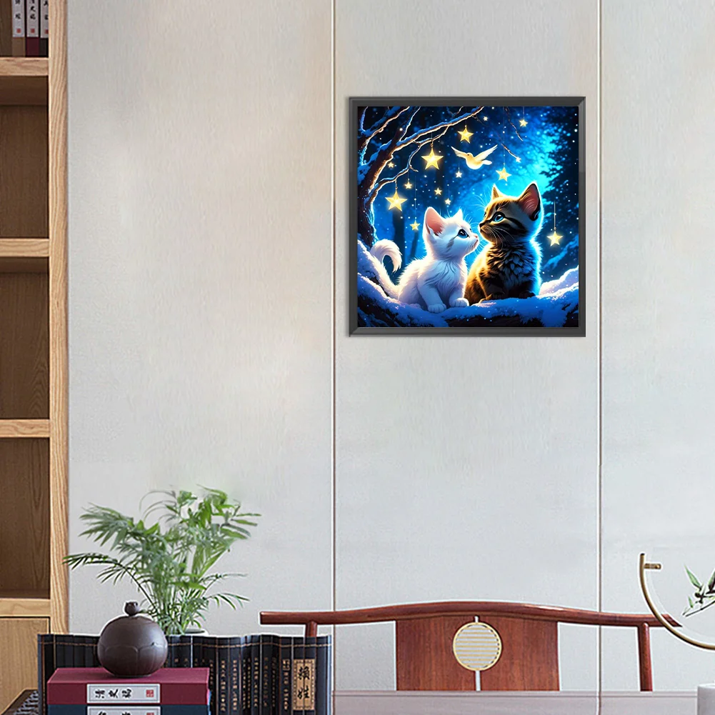 Diamond Painting - Full Round Drill - Cat(Canvas|30*30cm)