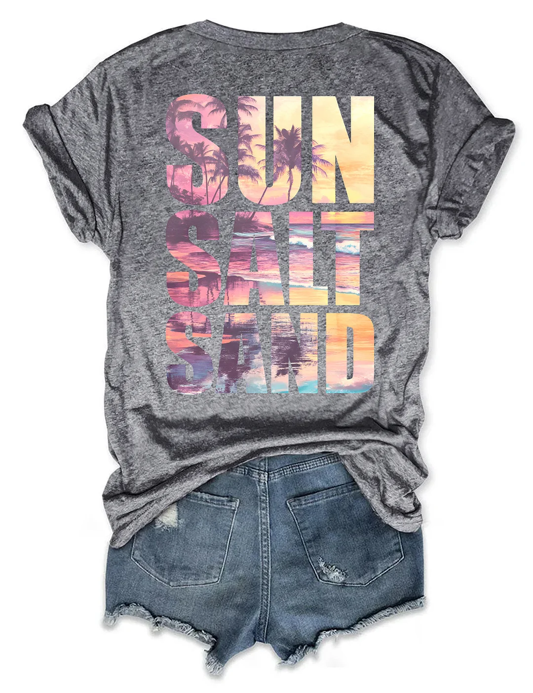 Retro Summer Sun Salt Sand T-shirt