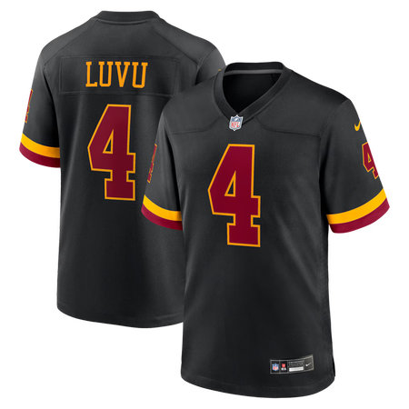 Youth Washington Commanders #4 Frankie Luvu Nike Black Hail Raiser Alternate Game Jersey