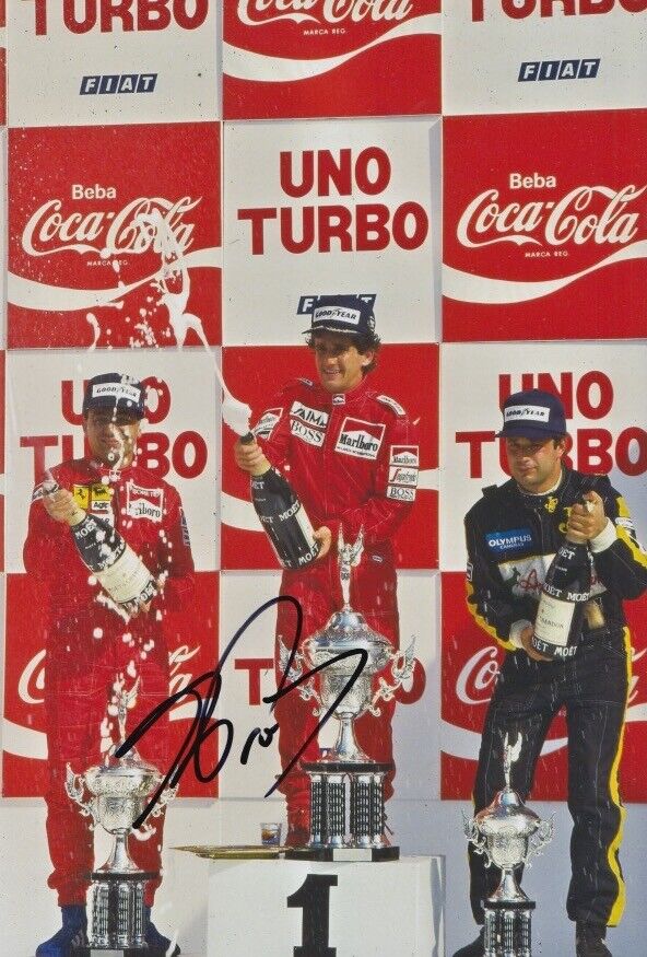 Alain Prost Hand Signed 12x8 Photo Poster painting F1 Autograph Marlboro McLaren 13