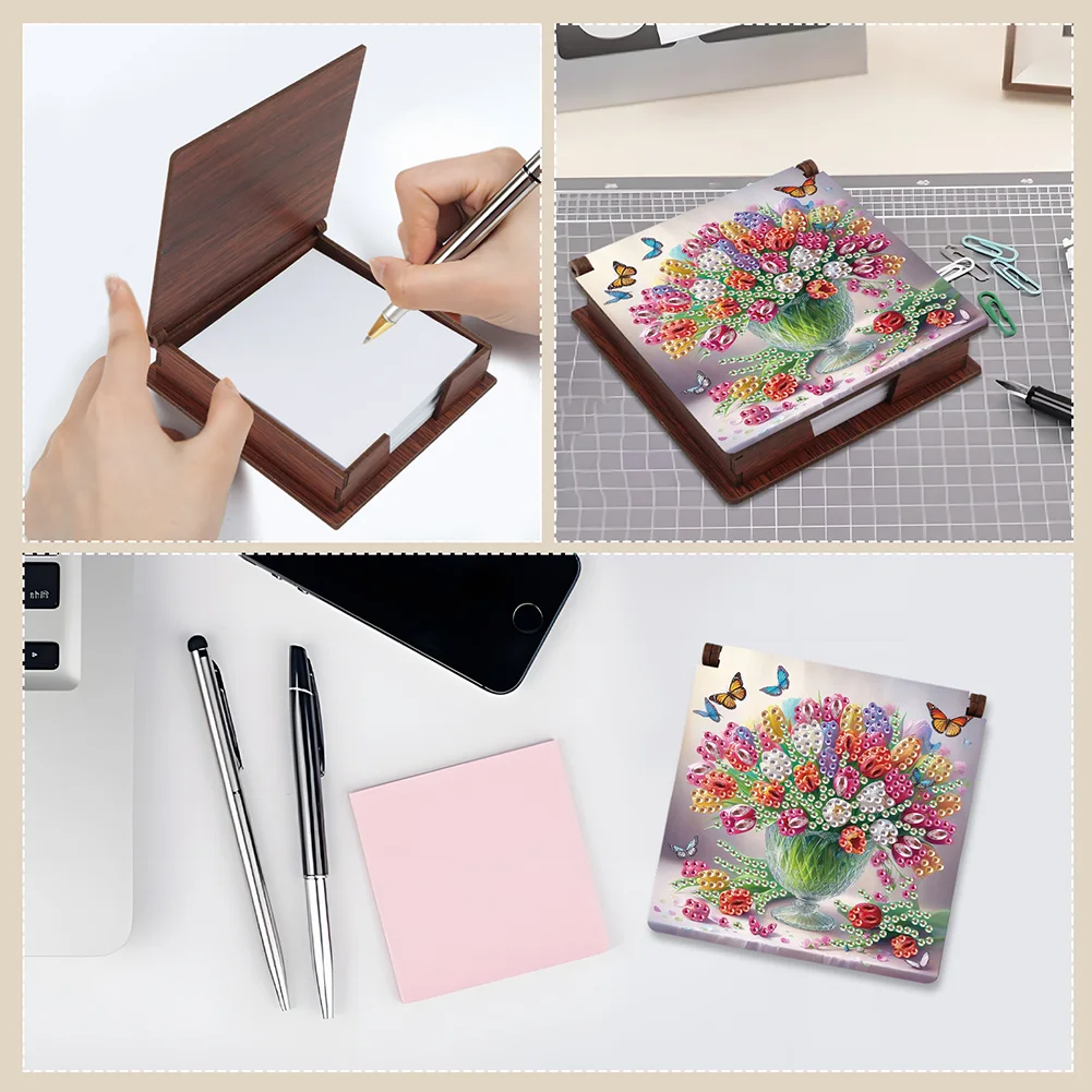 DIY Flower Diamond Painting Note Box Paper 160 Sheets of Paper for DIY Art Craft