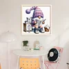 Gnome Reading Newspaper-11CT Stamped Cross Stitch 40*40cm/15.75*15.75in