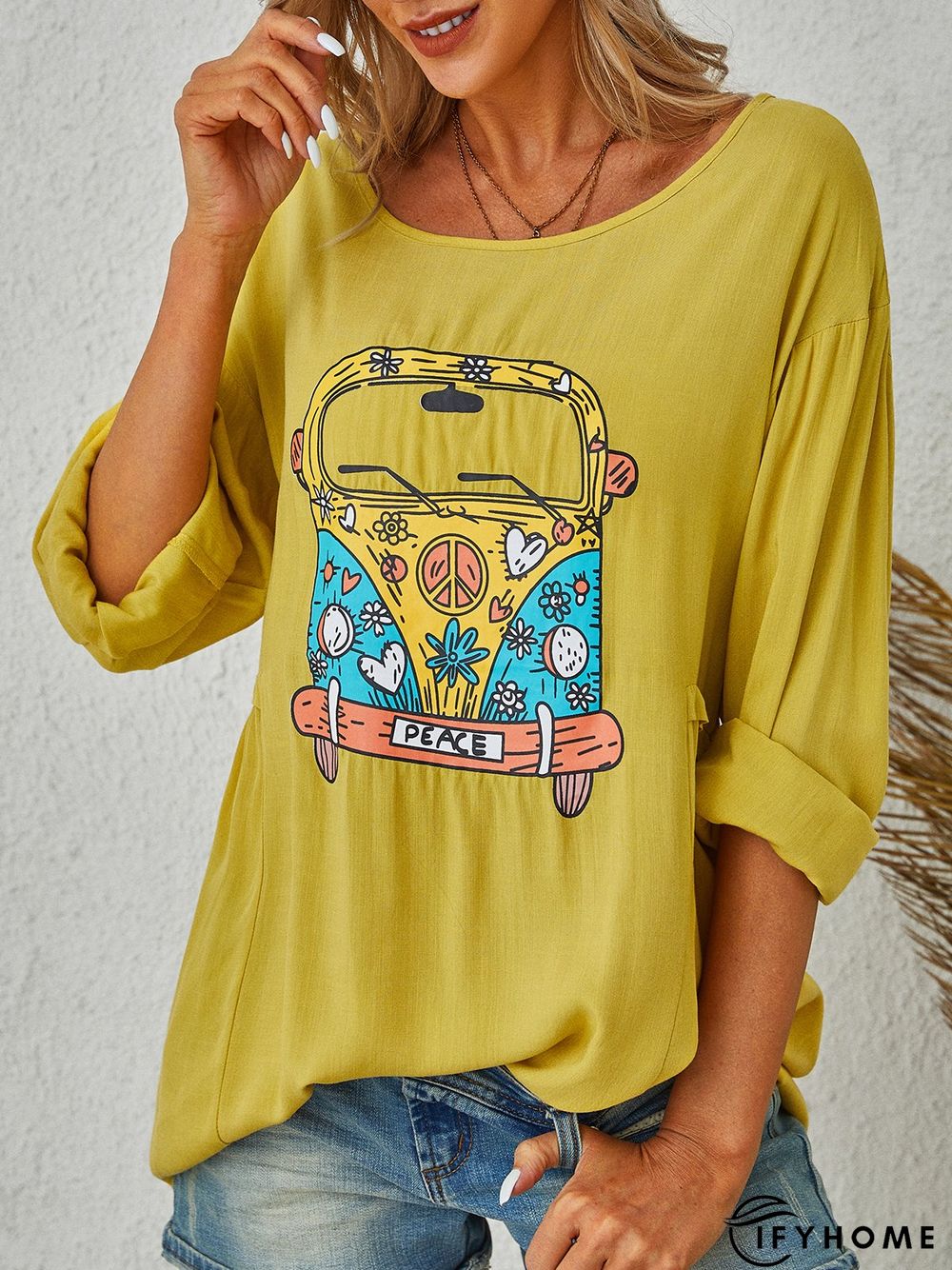 Linen Loose Half Sleeved Top | IFYHOME