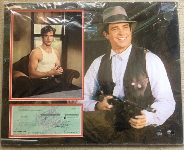 WARREN BEATTY SIGNED BONNIE AND CLYDE Photo Poster painting MOUNT UACC REG 242