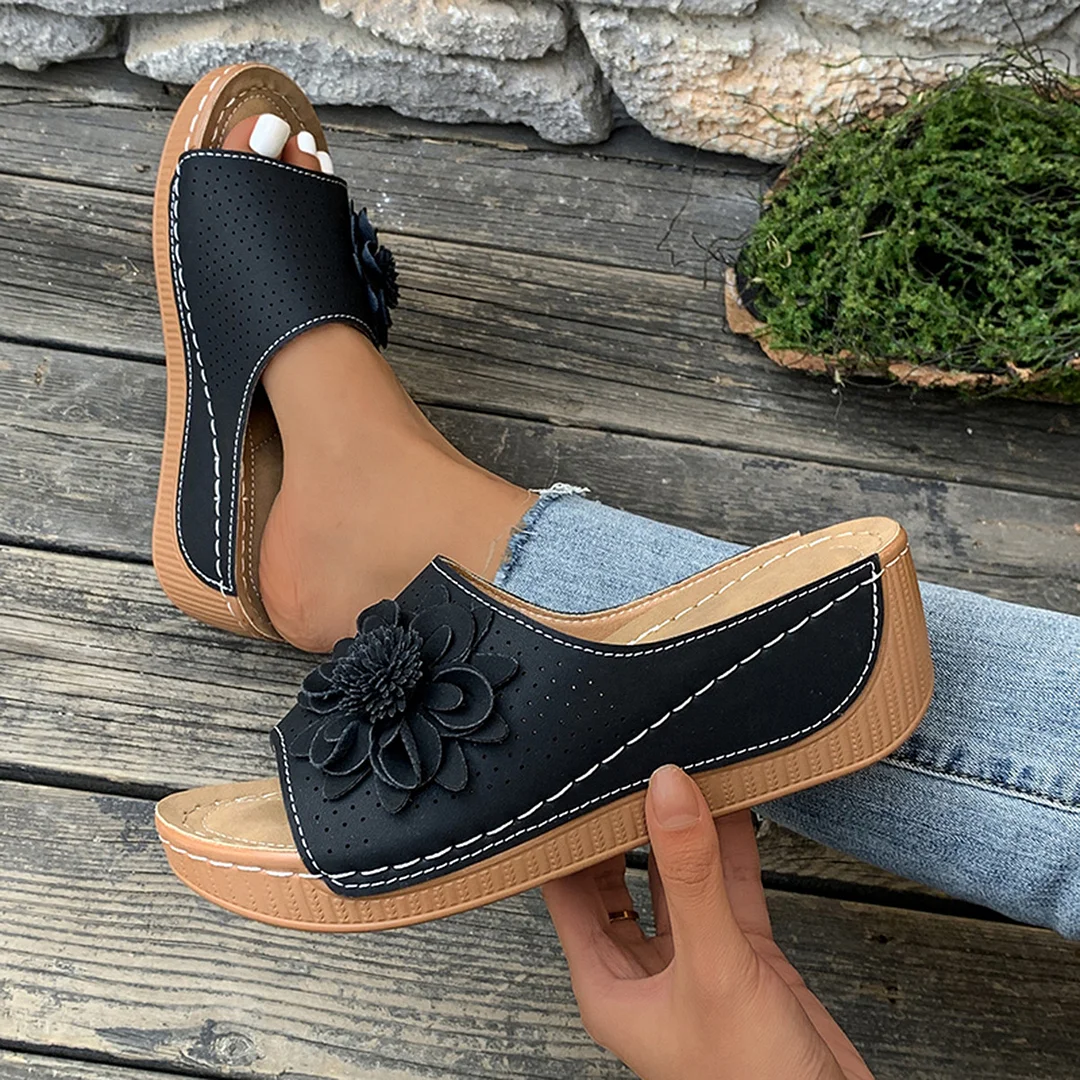 Yyvonne Spring And Summer New Slope Heded Toe Fish Mouth Slippers Women Cool Drag Large Size Women's Shoes