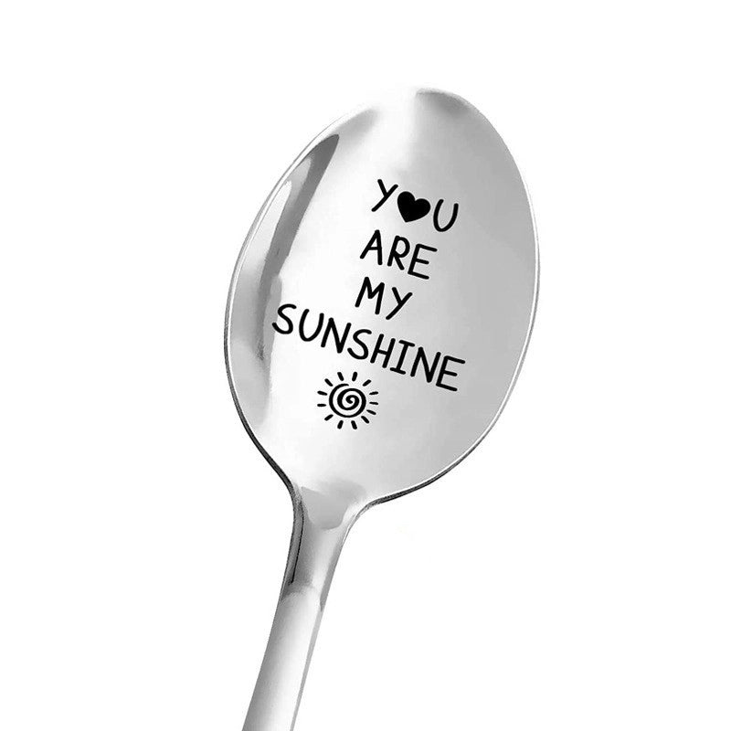 Fashion Letter Stainless Steel Spoon