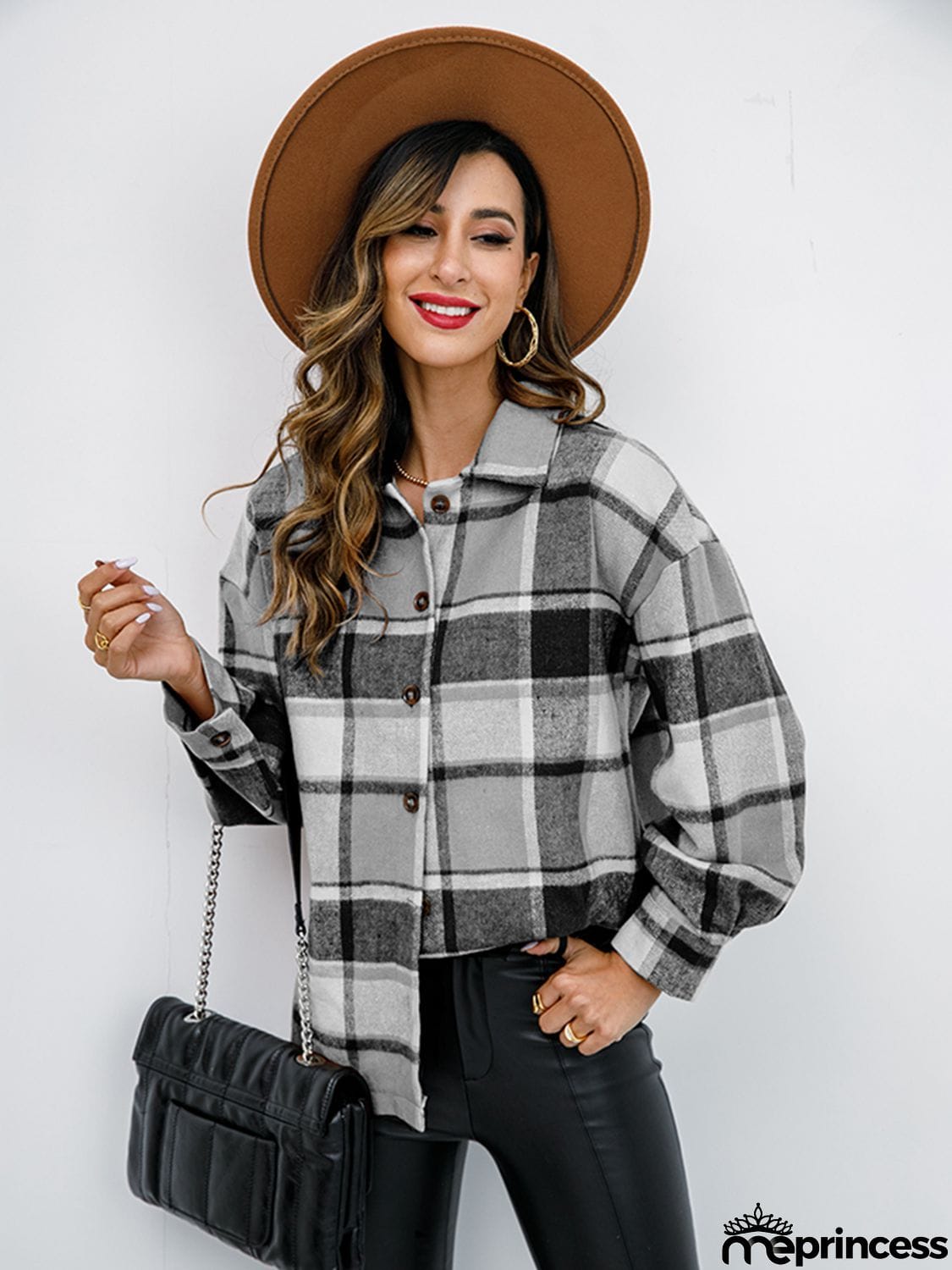 Plaid Button-Down Jacket
