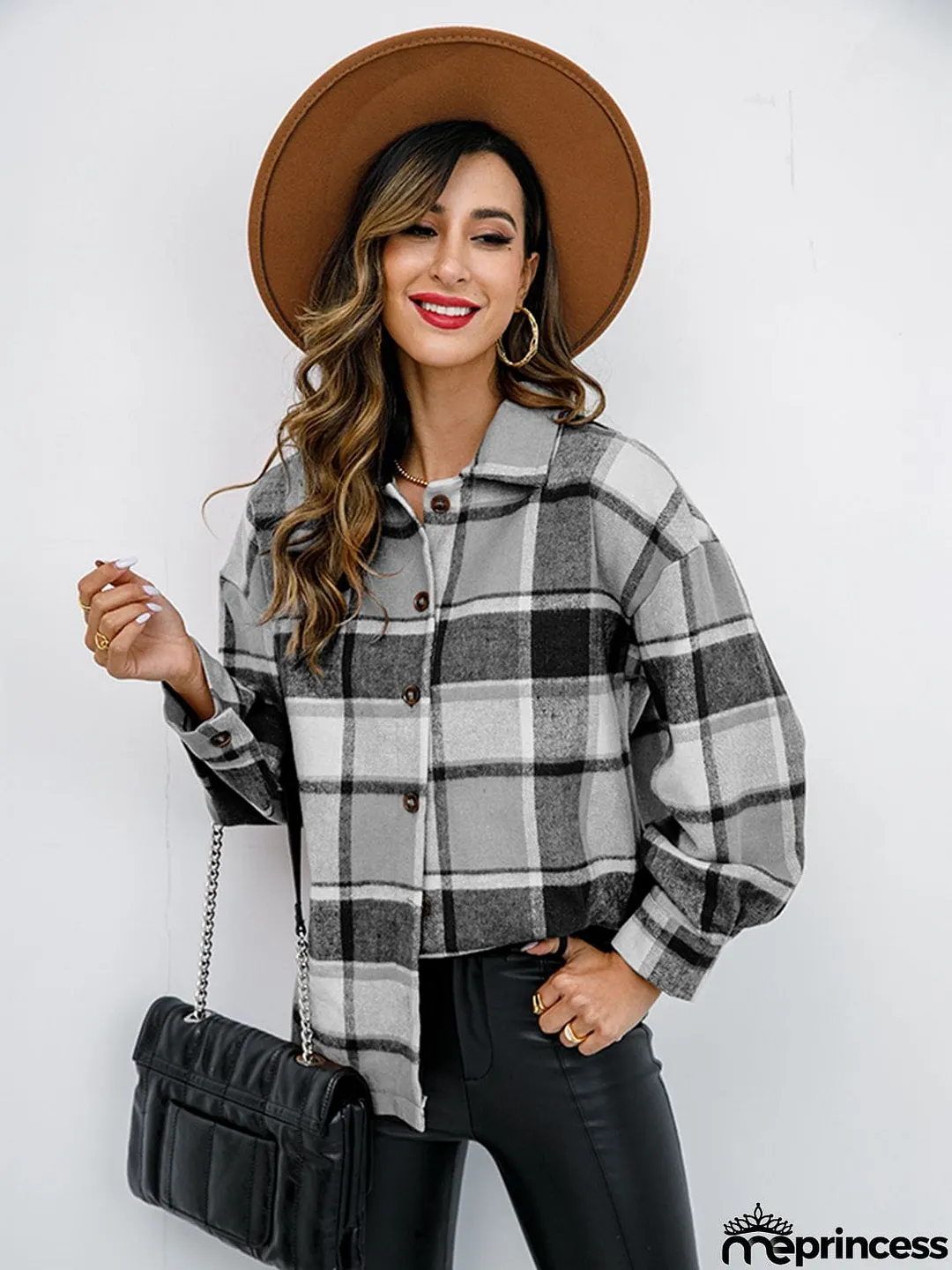 Plaid Button-Down Jacket