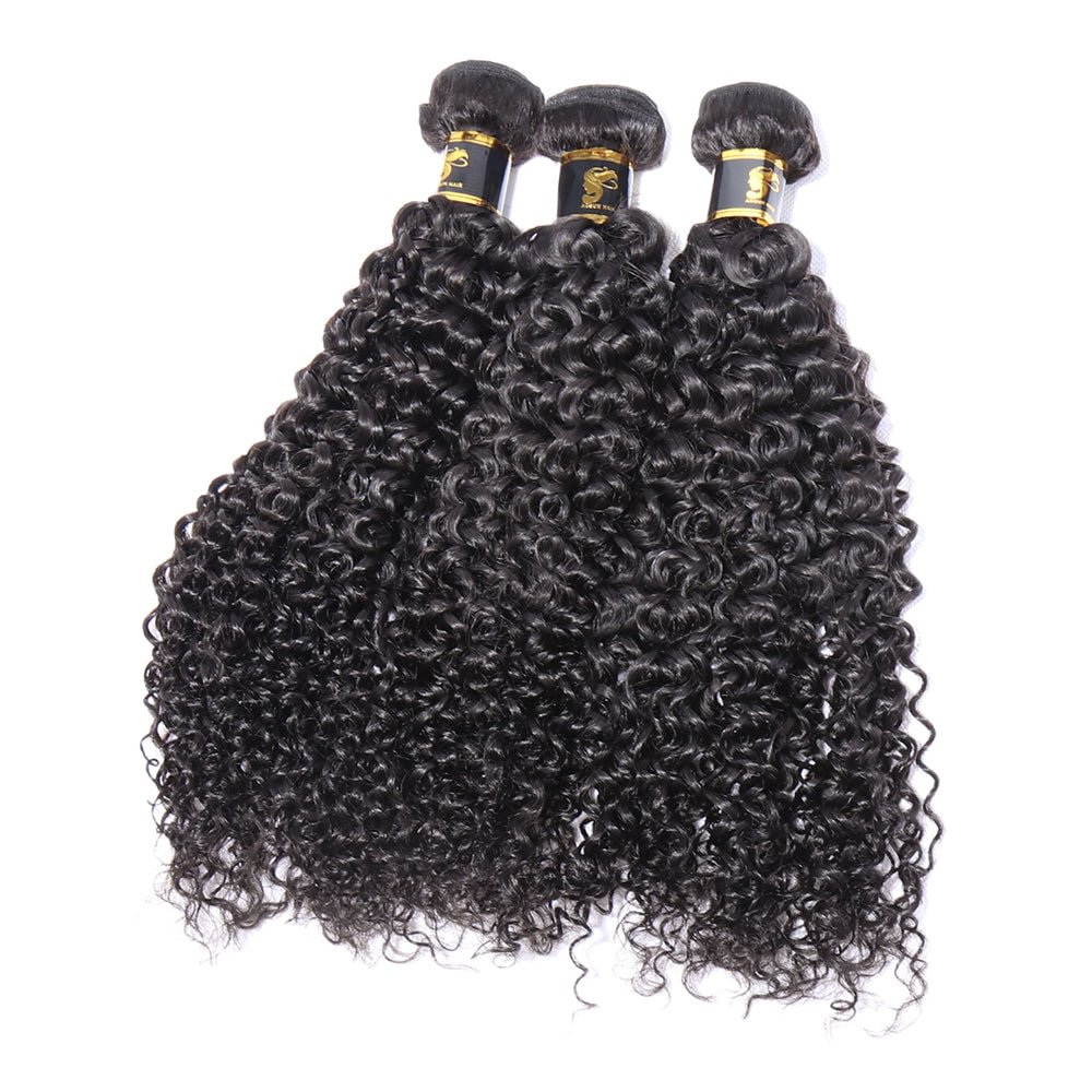 Brazilian Hair Kinky Curly Hair Bundles 100% Human Hair Weave Bundles Natural Black Curly Human Hair Extensions Zaesvini