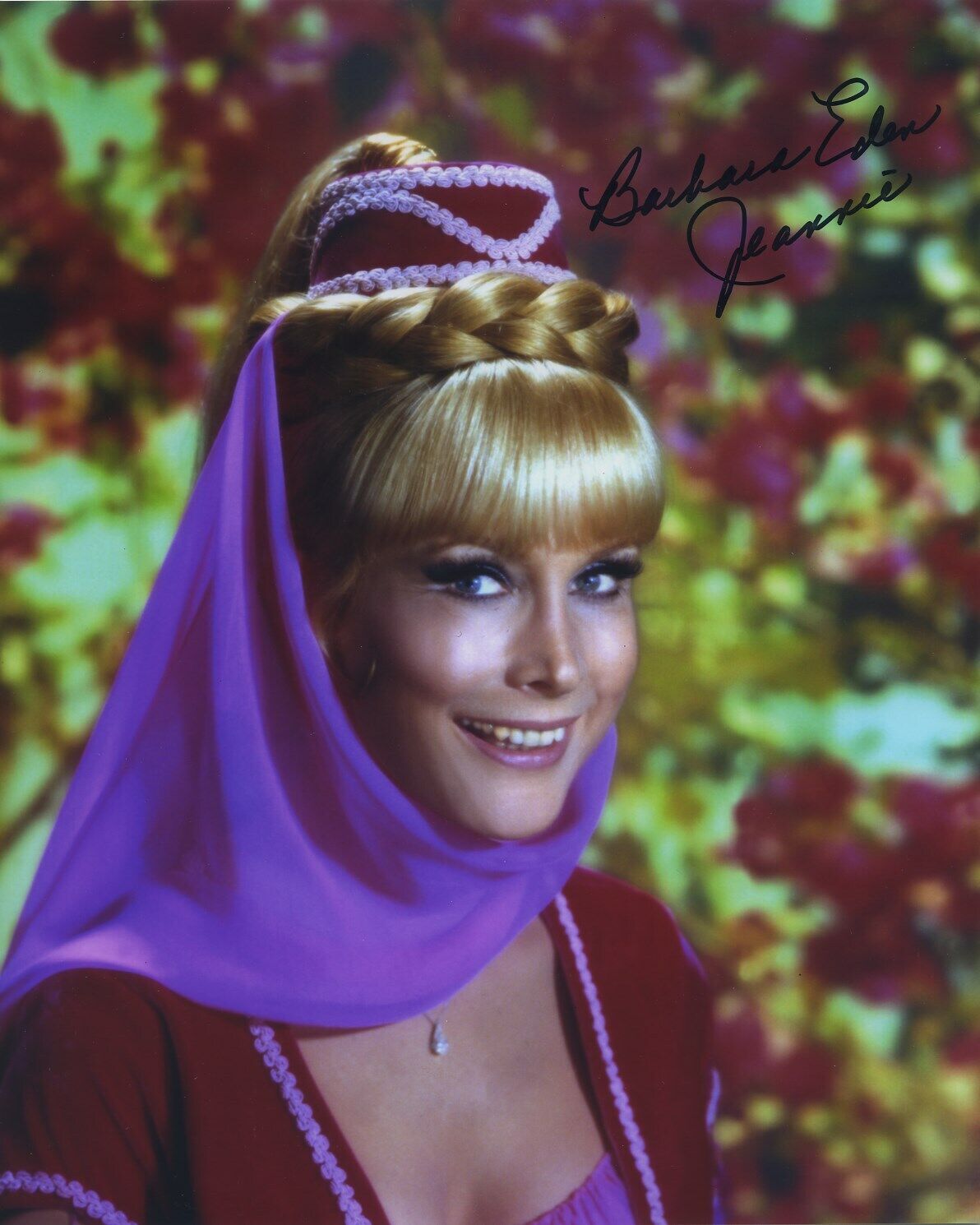 BARBARA EDEN SIGNED AUTOGRAPHED I DREAM OF JEANNIE COLOR Photo Poster painting