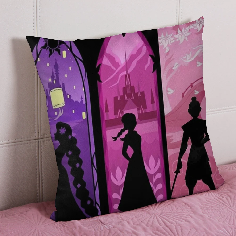 11CT Printed Princess Cross Stitch Pillowcase Embroidery Pillow Cover Decor(4)