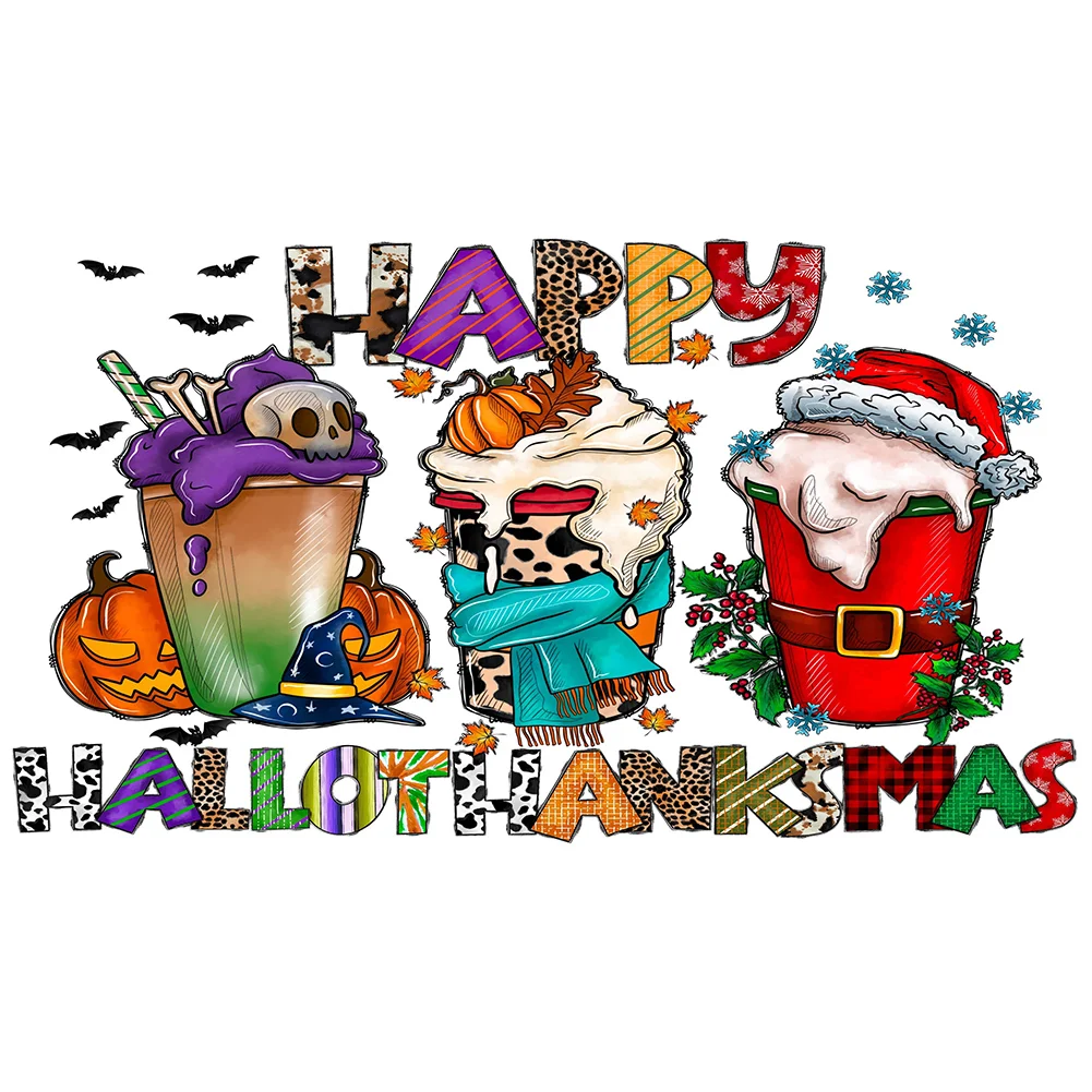 Halloween Ice Cream Cups (canvas) full round or square drill diamond