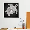 DIY Pearl Painting Turtle for Home Wall Decor(25x25cm)