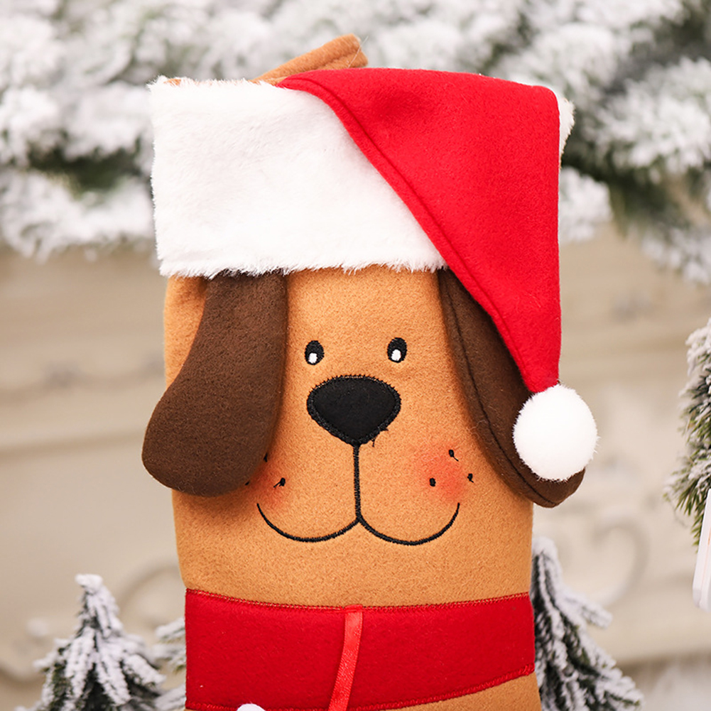 

Dog Christmas Stockings with Bone Xmas Gift Bag Pendant Fireplace Decor, 501 Original