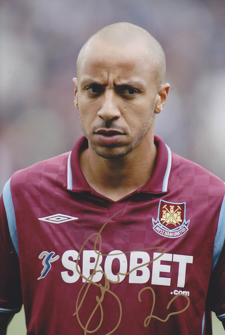 West Ham Untied F.C Julien Faubert Hand Signed Photo Poster painting 12x8.