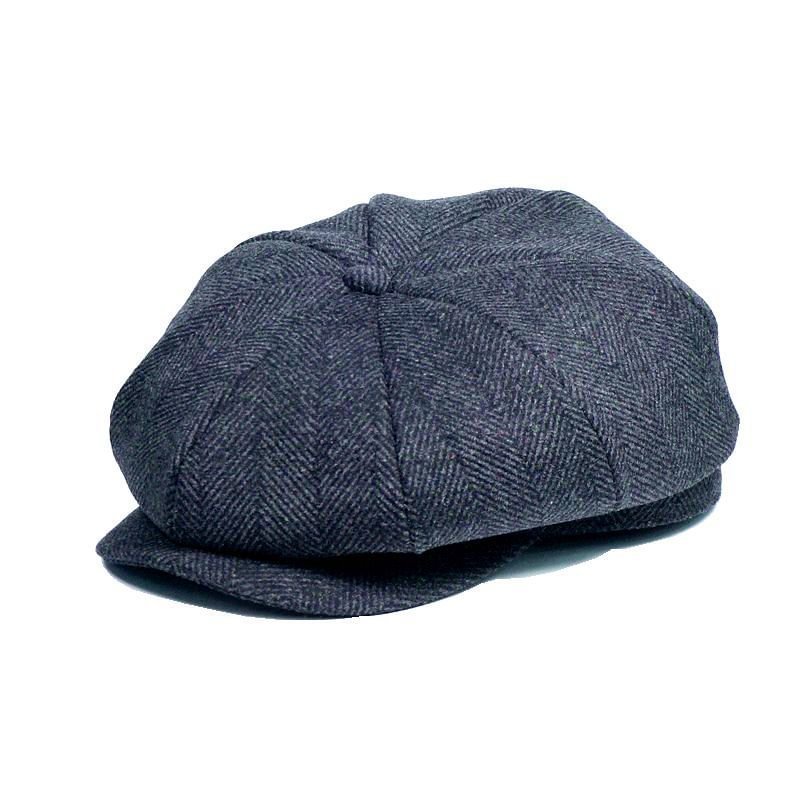 Newsboy Cap Wool British Style Vintage Flat Cap