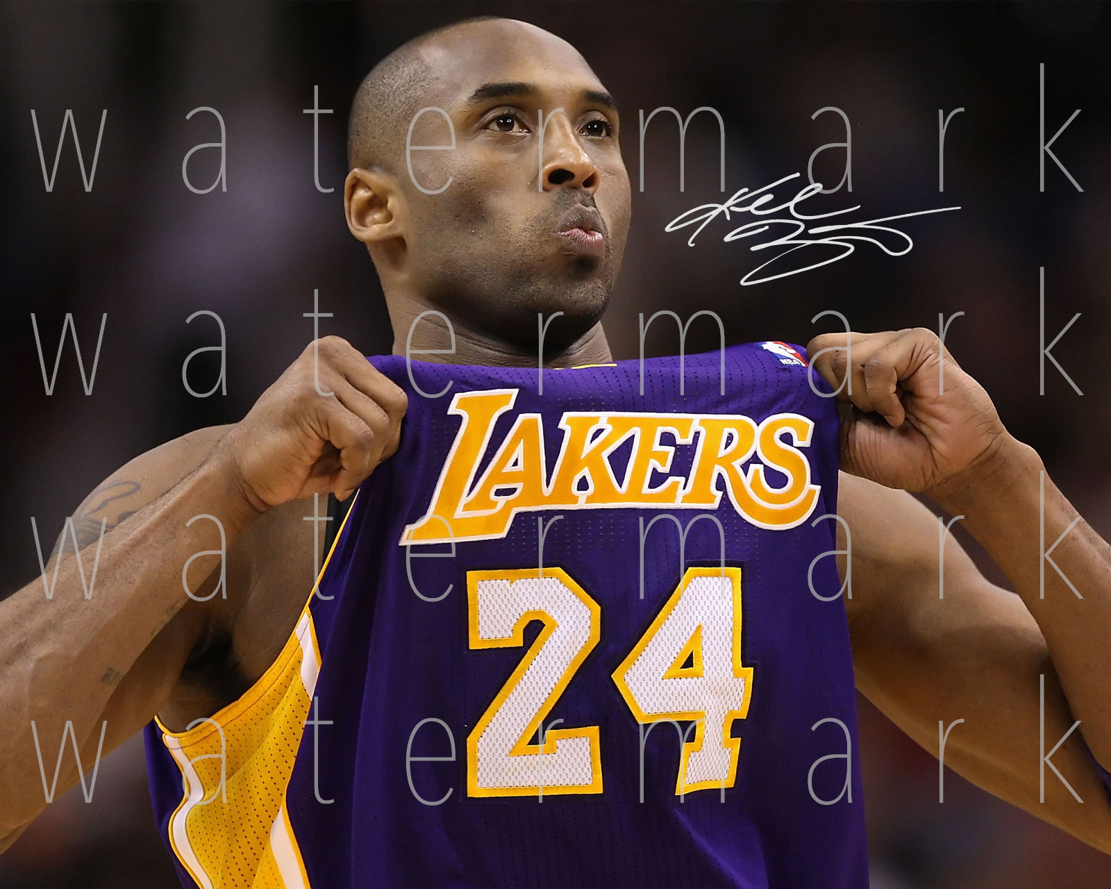 Kobe signed Los Angeles LA Lakers Photo Poster painting 8X10 poster picture autograph RP