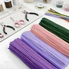 400 Pcs Pipe Cleaners Craft Kit with Floral Wires Tape Stamen and Ribbon Chenille Stems Flowers Craft Kit Suitable for Home Decor Handmade Gifts