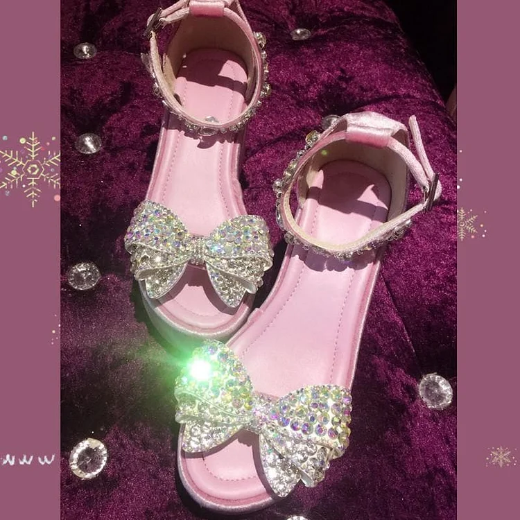Fairy Crystal Bow High Heel Sandals SP1812494