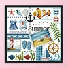 Summer-14CT Stamped Cross Stitch Kit(26x27cm)