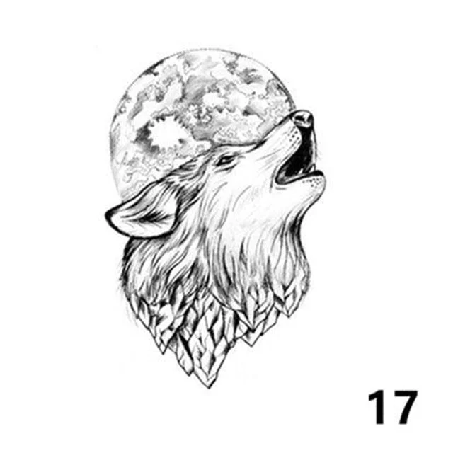 Waterproof Tattoo Stickers Cute Pattern Fake Tattoos Love Hourglass Sexy Girl Arm Clavicle Animal Wolf Temporary Tatoo Sticker