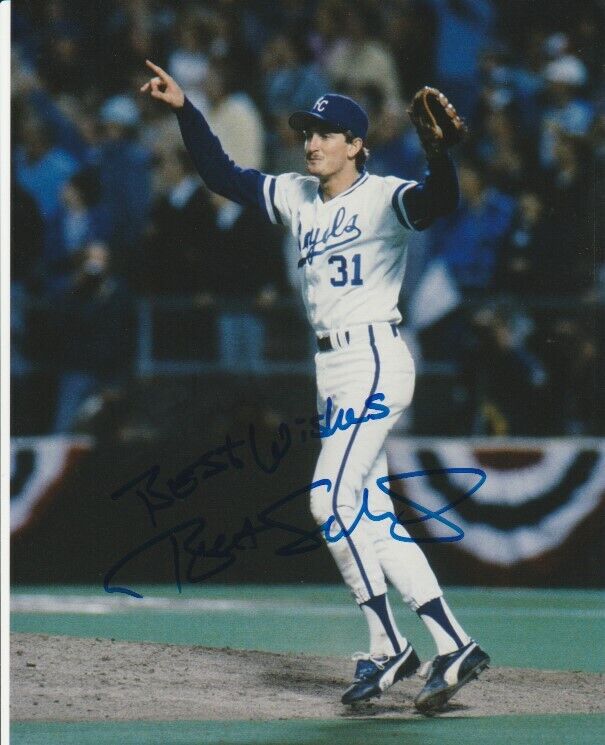 BRET SABERHAGEN SIGNED KANSAS CITY ROYALS 8x10 Photo Poster painting! Autograph PROOF