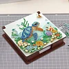 Wooden DIY Sea Turtle Diamond Painting Kit Note Box with 160 Papers for Office