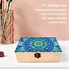 Mandala DIY Diamant Kunst Aufbewahrungsbox aus Holz mit Verschluss Schreibtisch-Organizer