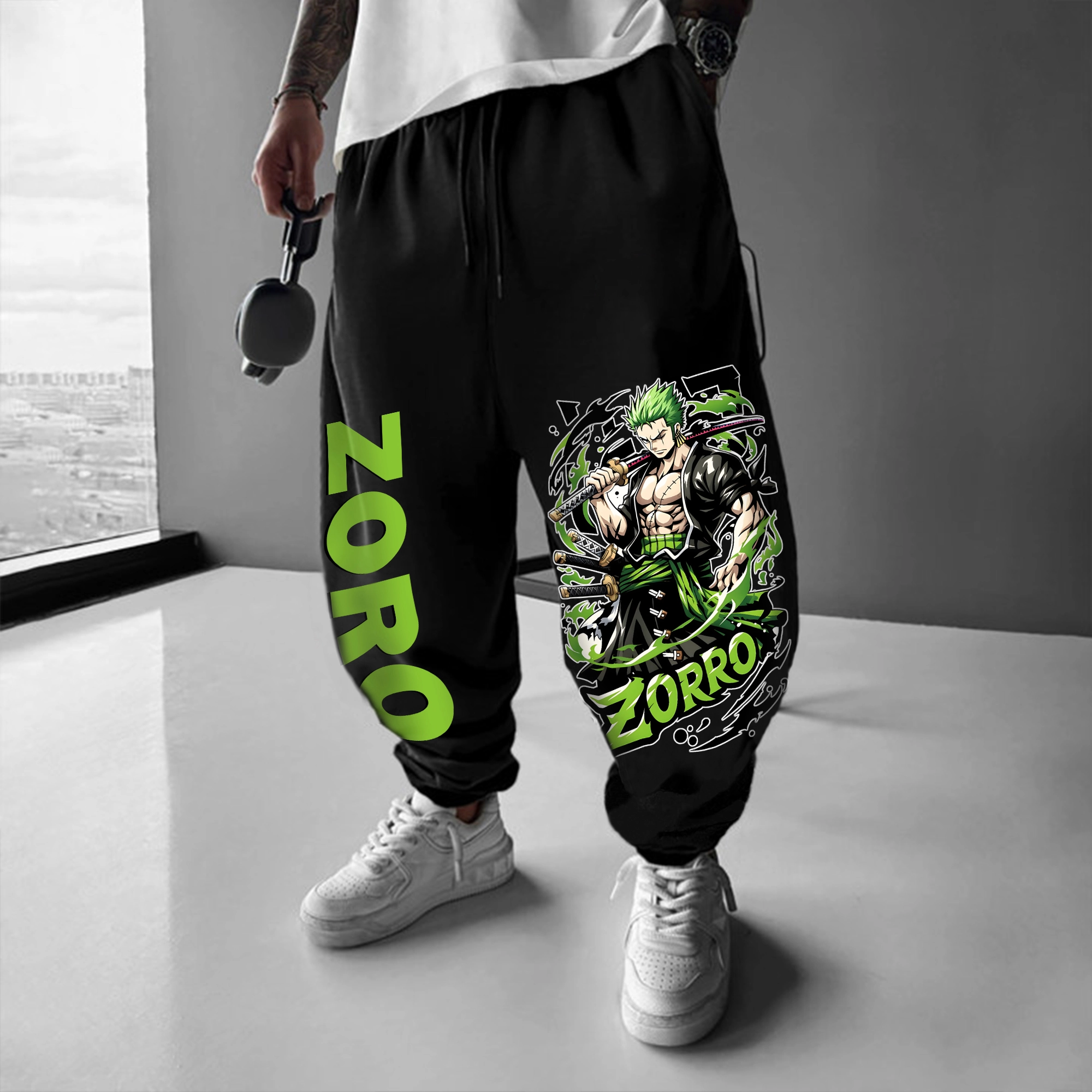  Anime-Inspired Graphic Sweatpants with Bold Design and Comfortable Fit